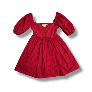 Maeve by Anthropologie Puff Sleeve Sweetheart Mini Dress Romantic Core Size M